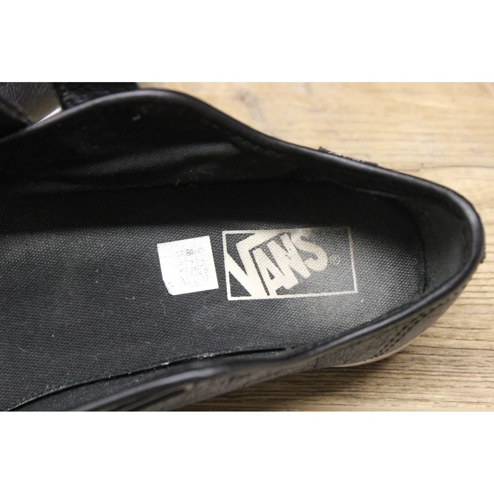 Vans Style 23 V Black Gunmetal Leather Unisex Skate Shoes Men's 7.5 Women's 9‎